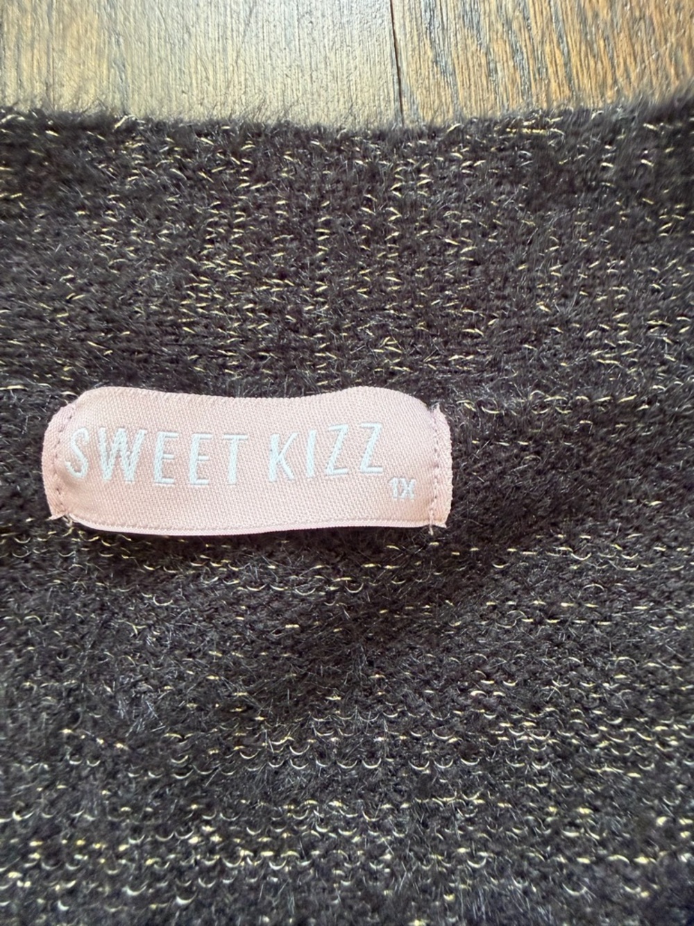 Women's Charcoal V-Neck Sweater Cardigan - Picture 5 of 6